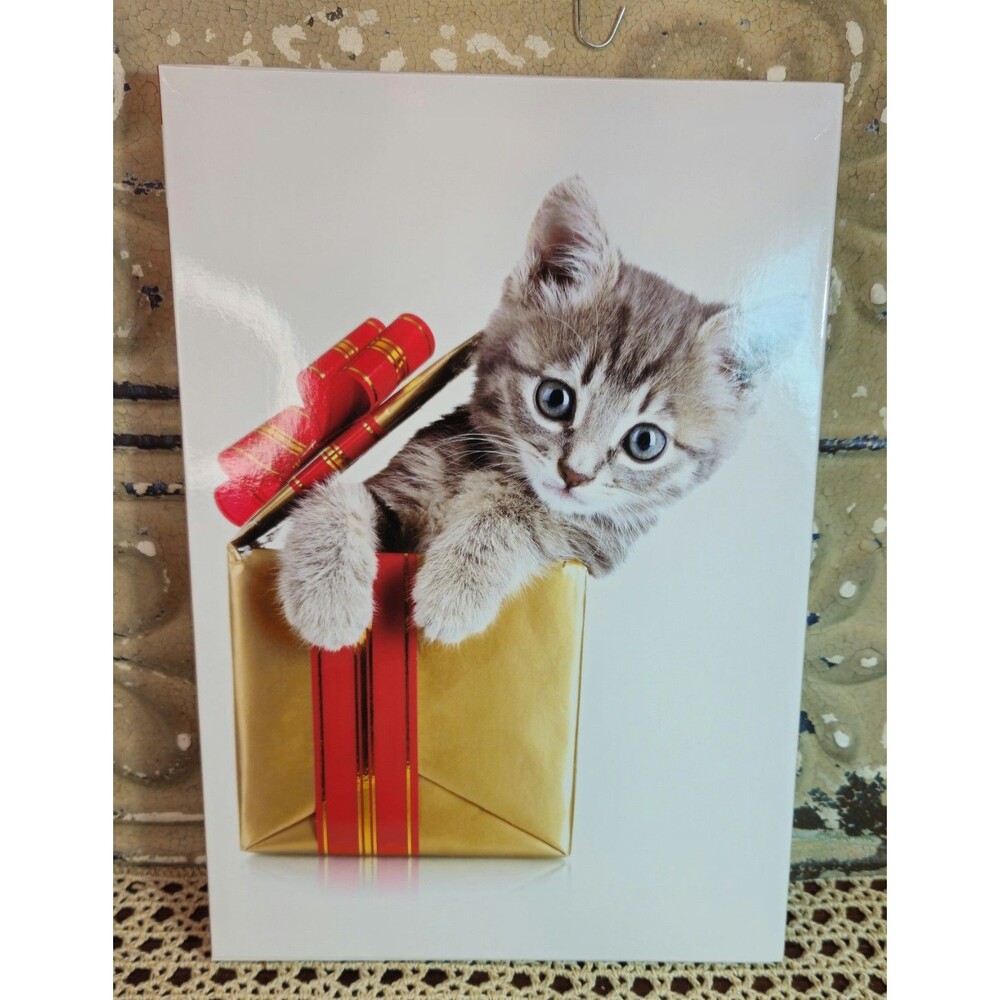 NIB Pack of 20 Blank Christmas Cards & Envelopes 4 Cat Designs